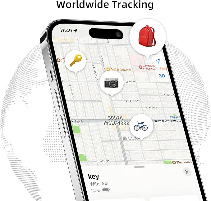 Air Tracker Tag 1 Pack, Replaceable Battery, Key Finder and Item Locator Smart - Image 4