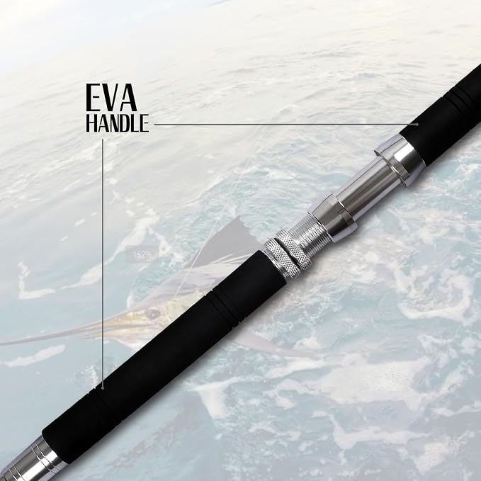 Fiblink Saltwater Offshore Heavy Trolling Fishing Rod Big Game Conventional - Image 3
