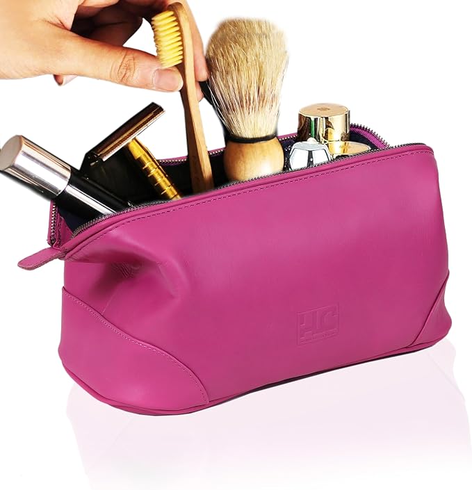 HLC Leather Toiletry Bag for Men - Image 2