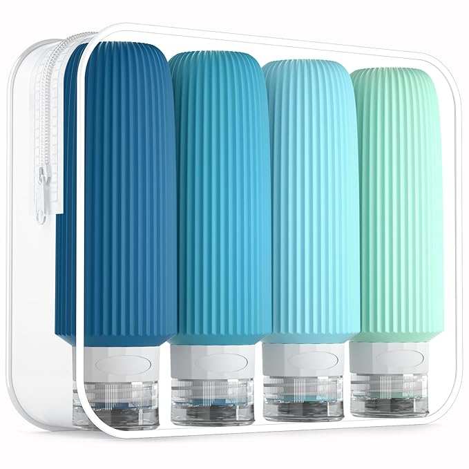 Travel Bottles for Toiletries, Large 6oz Travel Size Containers, BPA Free Leak by Mrsdry