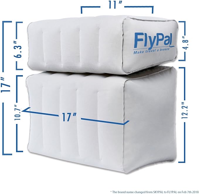 Inflatable Foot Rest Pillow for Travel, Patented 2 in 1 Design, Blow-Up - Image 3