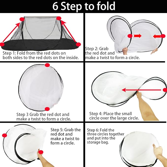CMINGJ Large Pop Up Mosquito Tent, Portable Foldable Mosquito Net - Image 7