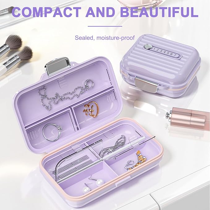Travel Pill Organizer Box with Medicine Labels, Daily Medication Organizer - Image 5