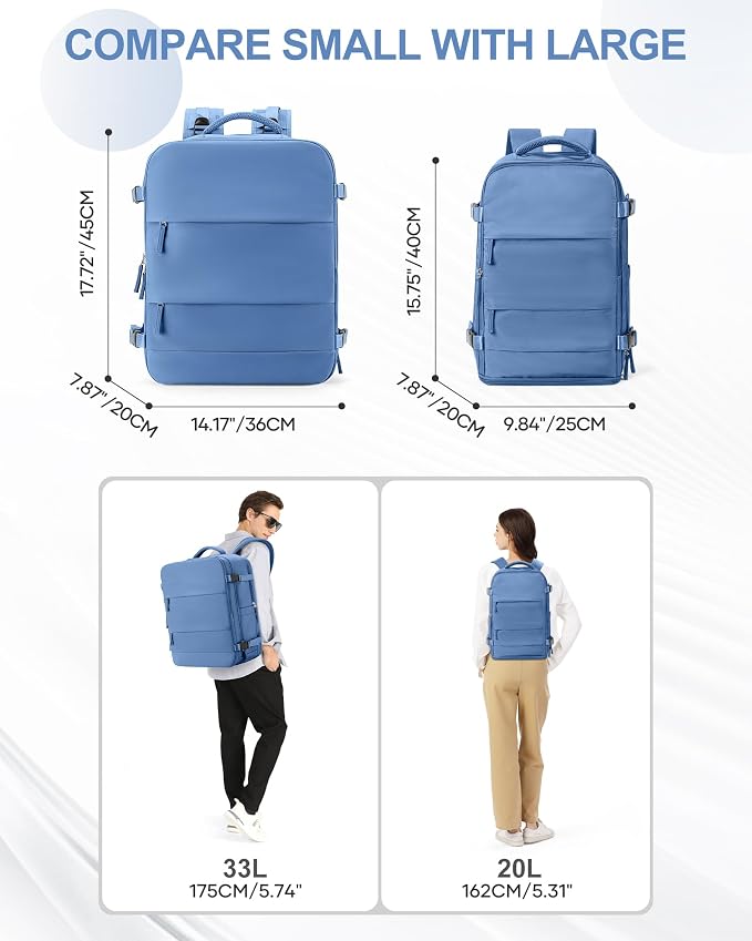 coowoz Travel Backpack for Women Man Carry On Backpack Mochila de Viaje - Image 6