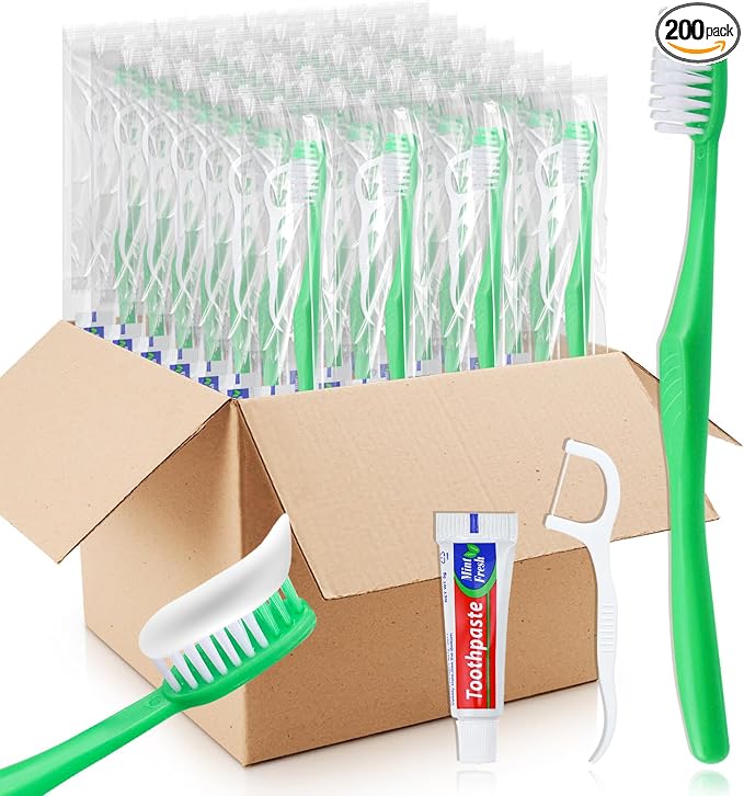 Disposable Toothbrushes with Toothpaste and Floss by HAIFOTRVA
