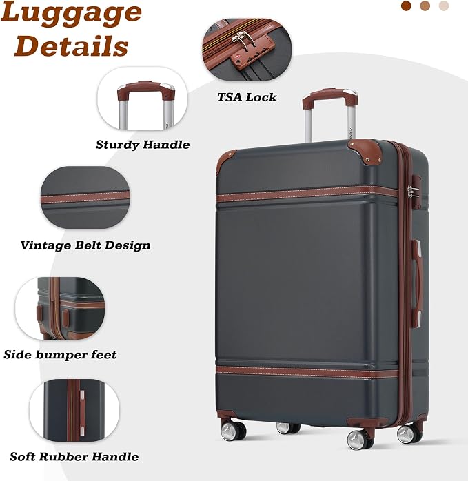 Merax Suitcase Set 24 inches Expandable Luggage - Image 3
