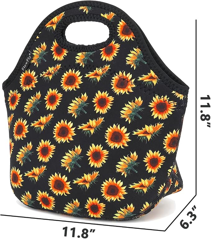 FlowFly Neoprene Lunch Tote Insulated Thermal Reusable Lunch Bag Box - Image 3