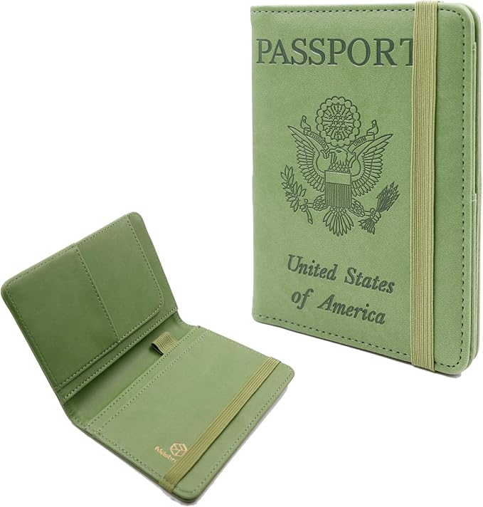 Melsbrinna Premium Leather Passport Holder Covers Case, Waterproof Rfid by Melsbrinna