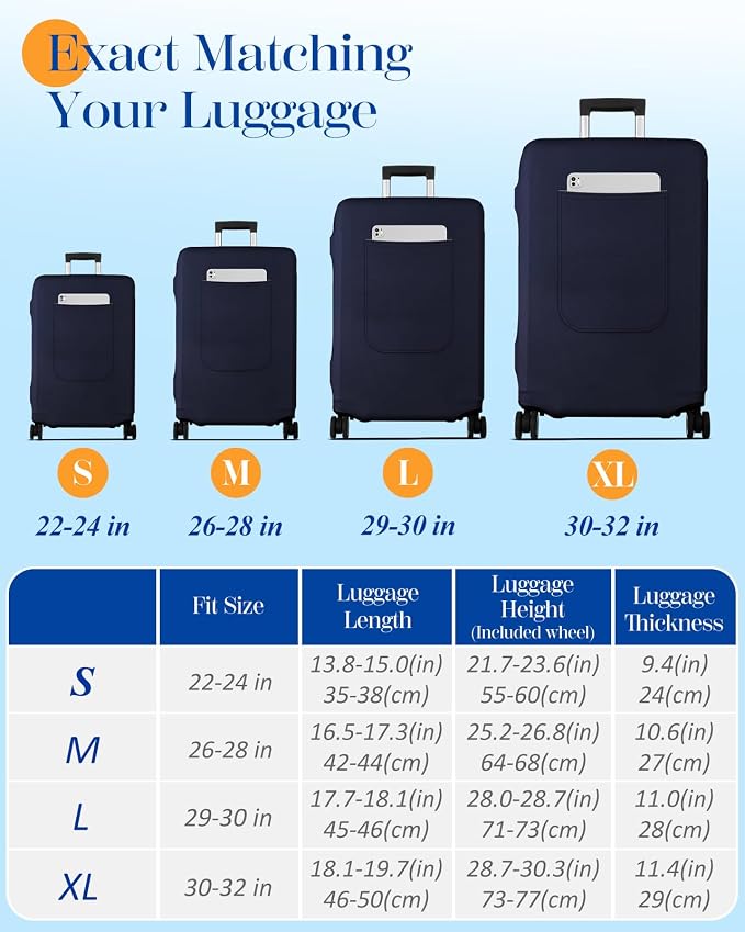 Slohif Luggage Cover for Suitcase Tsa Approved Protector - Image 2