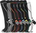 Compression Socks for Women Men Circulation Knee High 8 Pairs for Nurses by HELLOMOMOYA