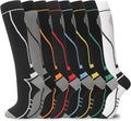 Compression Socks for Women Men Circulation Knee High 8 Pairs for Nurses by HELLOMOMOYA