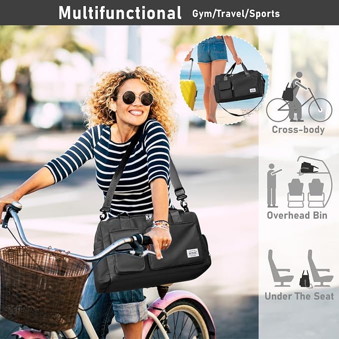 NPBAG Women Travel Duffel, Gym Workout Overnight Bag, Mommy Hospital Bag - Image 6