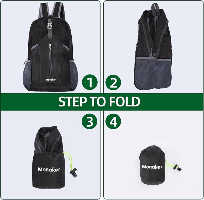 Ultralight 20L Foldable Backpack, Compact to Palm-Sized, Travel & Daily Use - Image 5