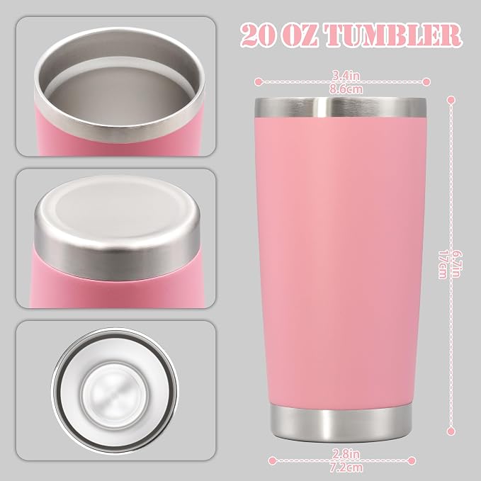 20 oz Tumbler with lid Double Wall Vacuum Insulated Tumblers Stainless Steel - Image 5