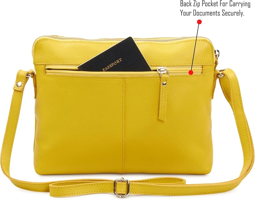 Wise Owl Accessories Small Soft Pebbled Real Leather Crossbody Handbags Purses - Image 4