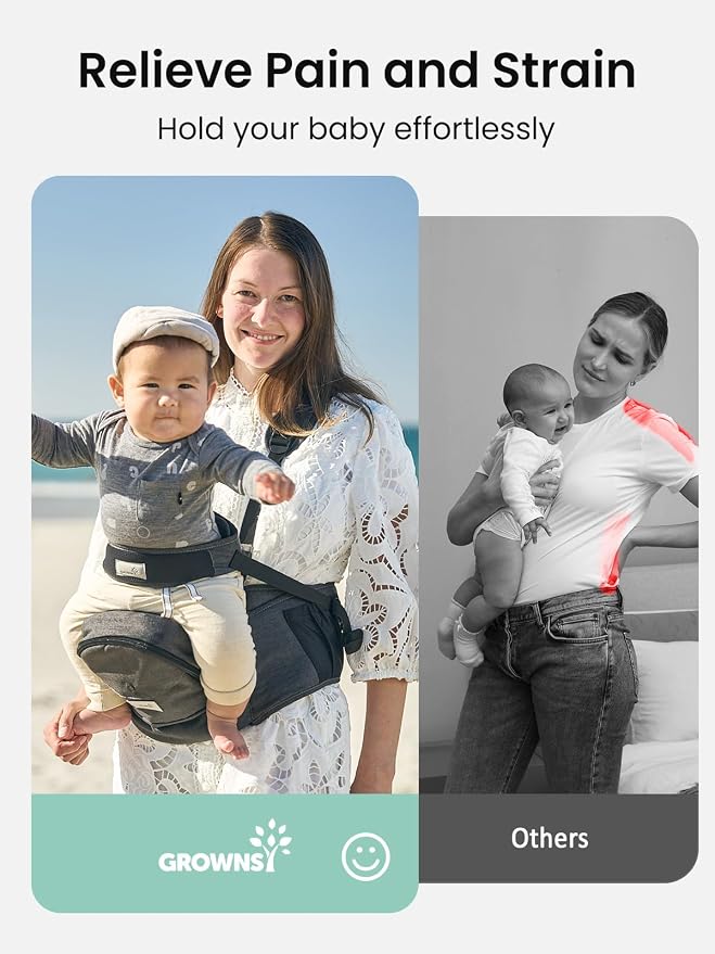 Baby Hip Carrier, GROWNSY Supportive Hip Carrier - Image 3