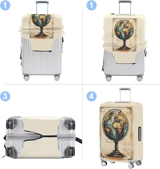 Luggage Cover Washable Suitcase Protector Anti-scratch Suitcase cover Fits - Image 4
