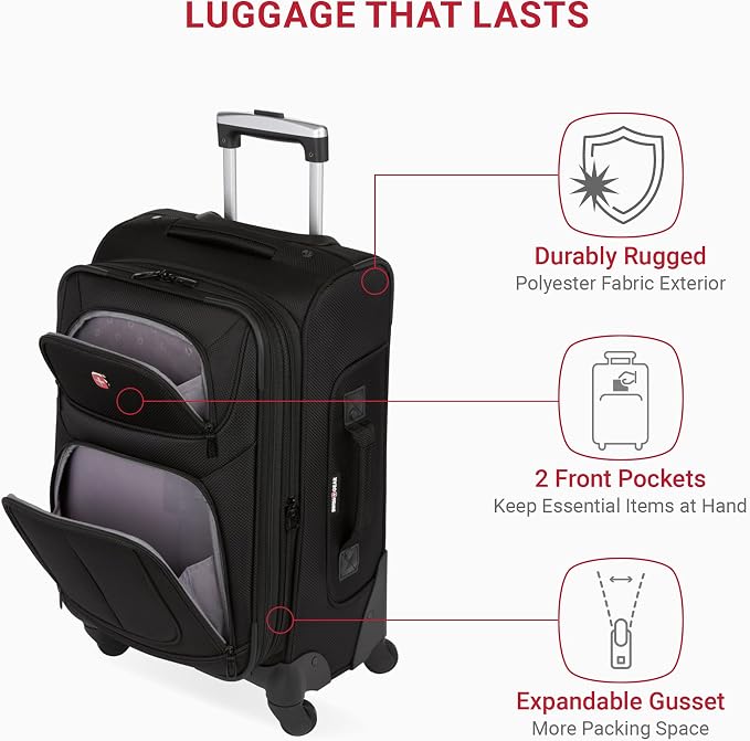 SwissGear Sion Softside Expandable Luggage, Carry-On 21-Inch - Image 4