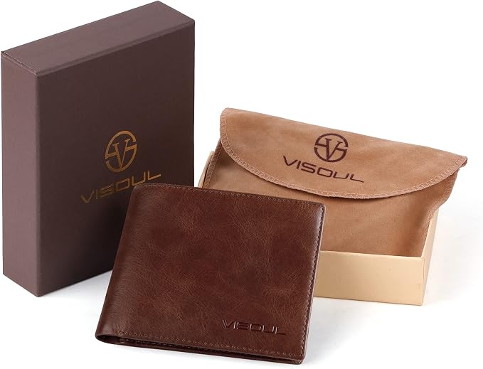 VISOUL Leather Wallets Bifold for Men - Image 7