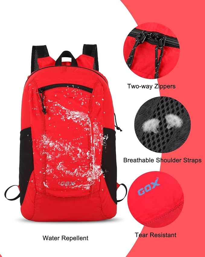 GOX Foldable 20l Backpack For Travel Lightweight Hiking Packable Daypack for - Image 4