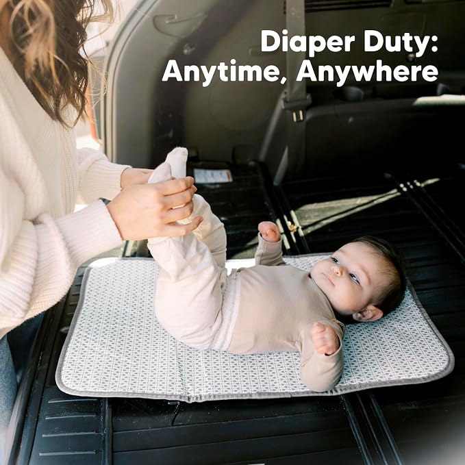 KeaBabies Portable Diaper Changing Pad, Easy Wipe Clean - Image 8