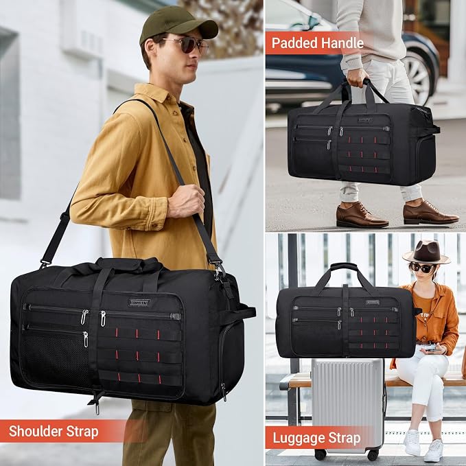 WITZMAN Foldable Duffle Bag for Travel 65L Lightweight Packable Duffel Bag - Image 3