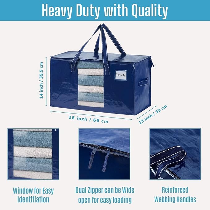 VENO 4 Pack Moving Bags, Comforter and Blanket Storage Bags - Image 4