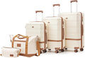 Luggage Sets 3 Piece with spinner wheels, PC+ABS Hard Shell Travel Luggage by Unknown