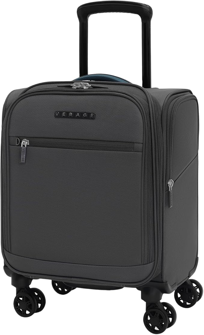 Verage Under Seat Luggage with Wheels, Softside Small Suitcase Spinner Carry On by VERAGE