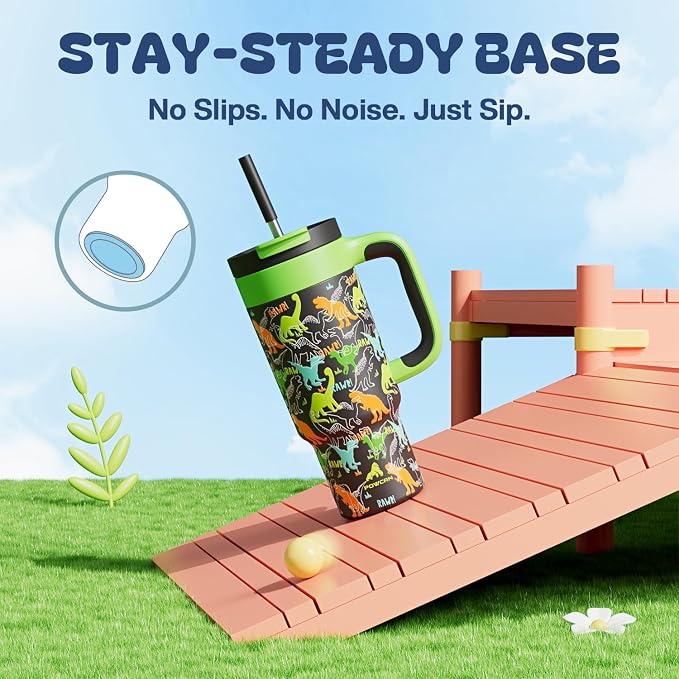 24 oz Kids Tumbler with Straw for Boys: Leakproof, Cold for 26 Hrs, Hot for 10 - Image 6