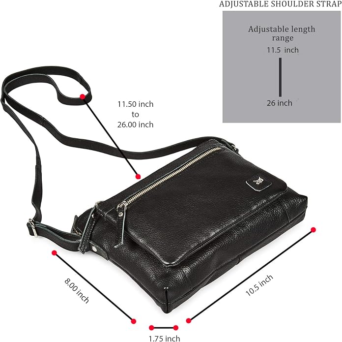 Wise Owl Accessories Small Soft Pebbled Real Leather Crossbody Handbags Purses - Image 2