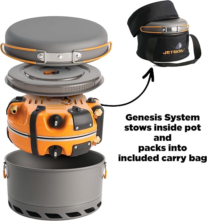 Jetboil Genesis Basecamp Backpacking and Camping Stove Cooking System - Image 2