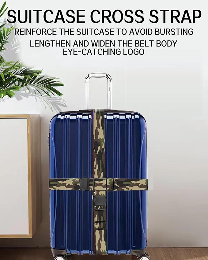 Luggage Straps for Suitcases, Adjustable Travel Belt, Durable Wide Luggage Strap - Image 5