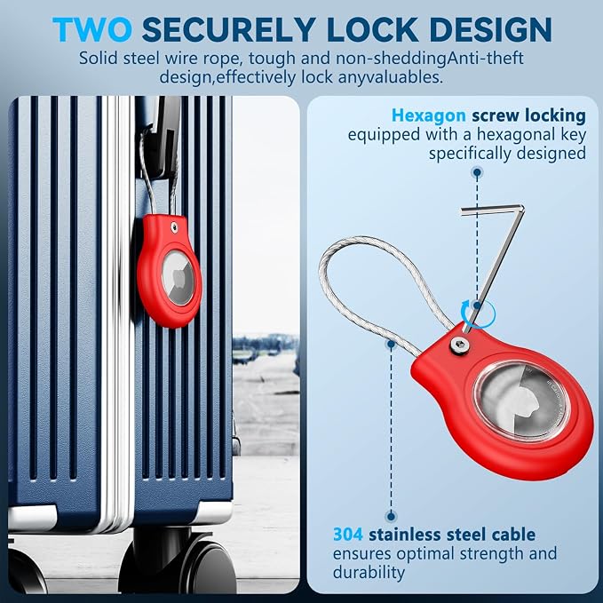 Waterproof Airtag Holder, 2 Pack Airtag Case - Image 4