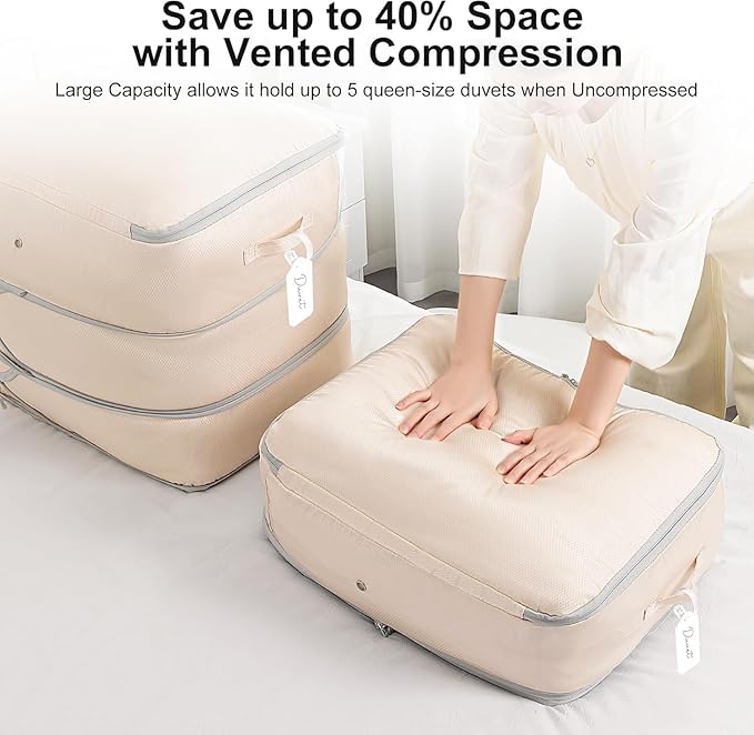 DIMJ Comforter Storage Bag - 110L Ultra Space Saving Self Compression Organize - Image 2