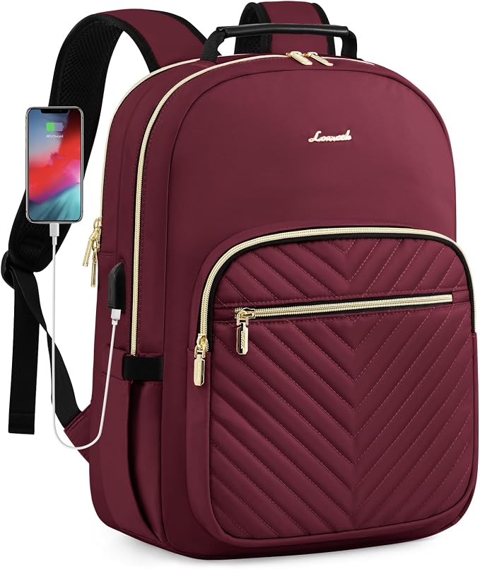 LOVEVOOK Laptop Backpack for Women, Large Travel Computer Work Bag, Business by LOVEVOOK