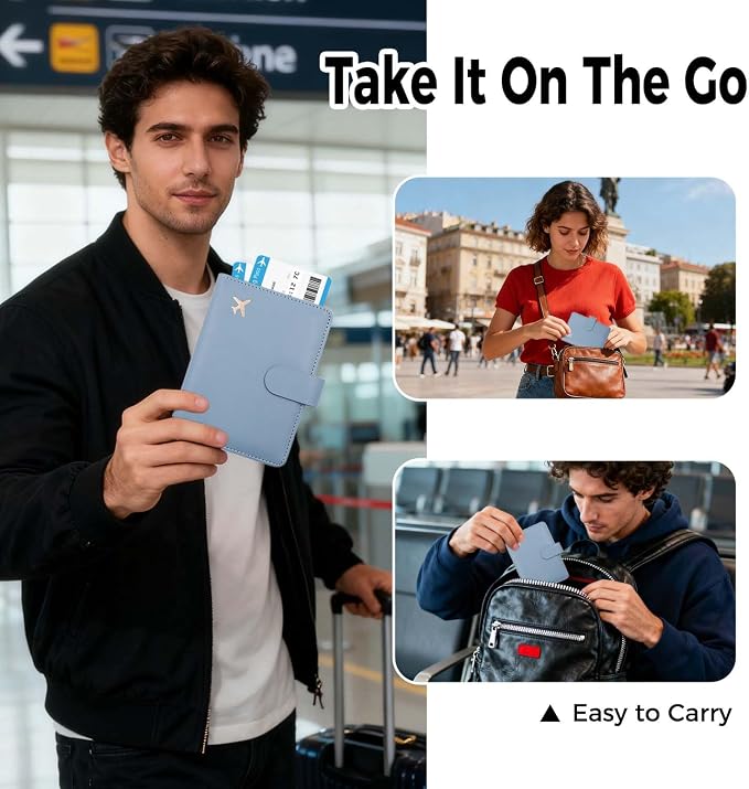 Melsbrinna Premium Leather Passport Holder Covers Case, Waterproof Rfid - Image 6