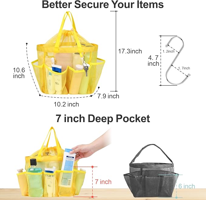 F-color Mesh Shower Caddy Portable - Image 5