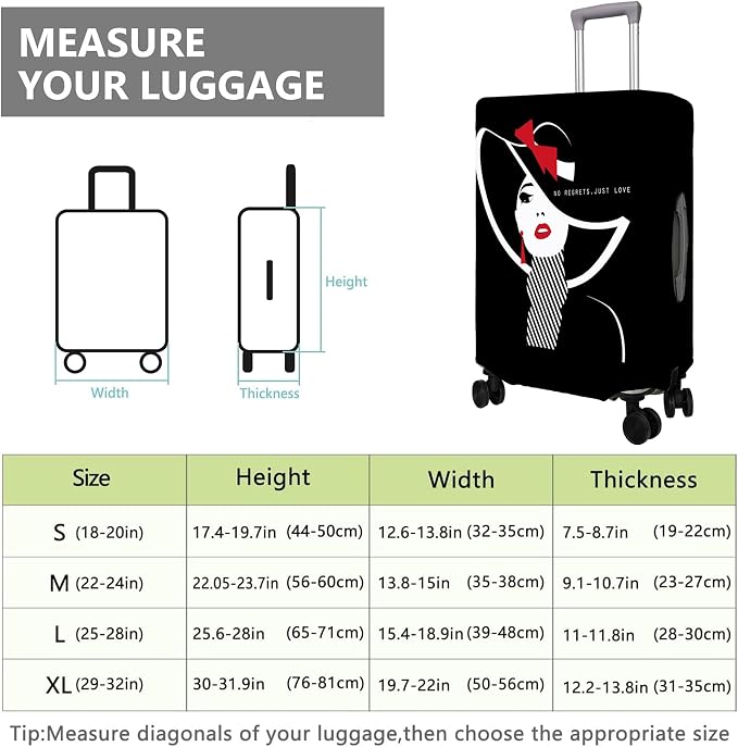 Travel Luggage Cover Suitcase Protector Fits 18-32 Inch Wheel Covers - Image 6