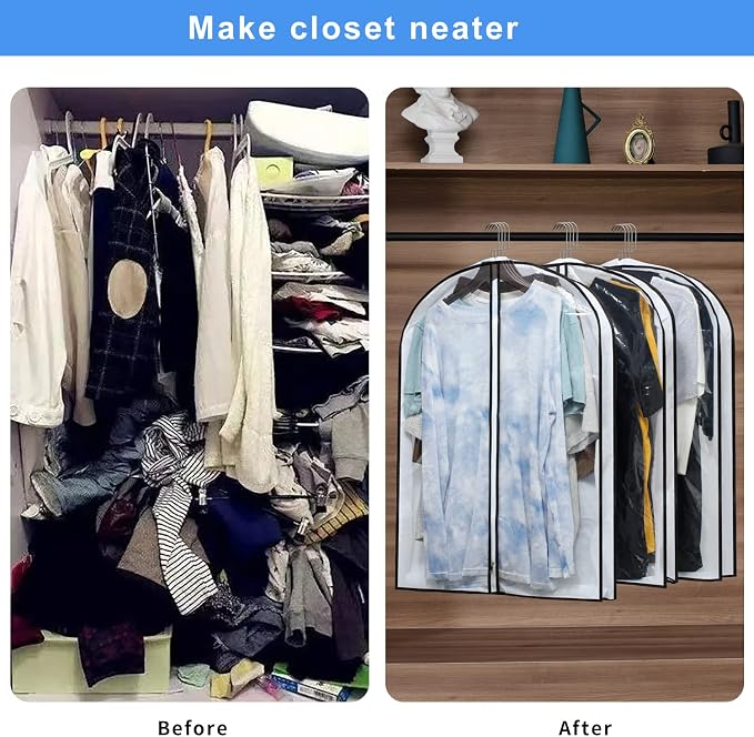Hanging Clothes Storage with 4" Gusseted Garment Covers - Image 6
