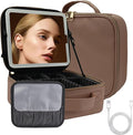 Travel Makeup Bag with LED Lighted Mirror, Travel Makeup Organizer, 3 Color by MORMIDTravelMakeupBag
