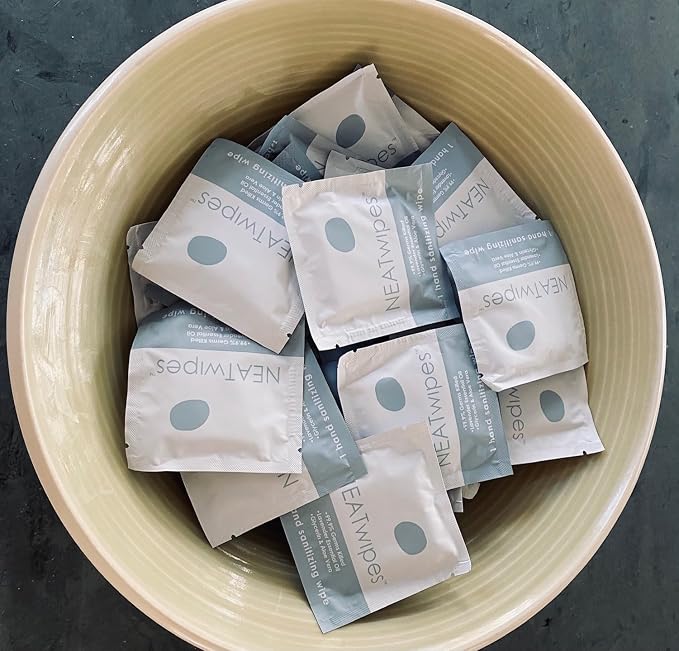 NEATwipes Hand Sanitizing Wipes | Travel Essentials | Disposable Wet Wipe & - Image 7