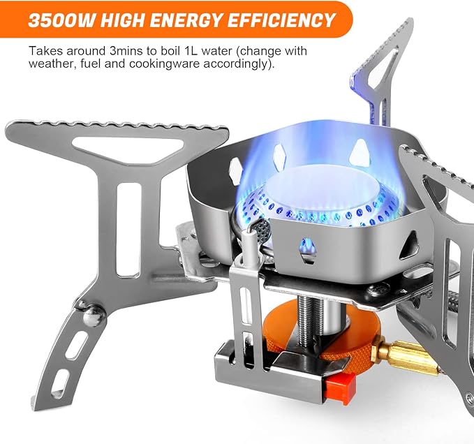 Odoland 3500W/6800W Windproof Camp Stove Camping Gas Stove - Image 3