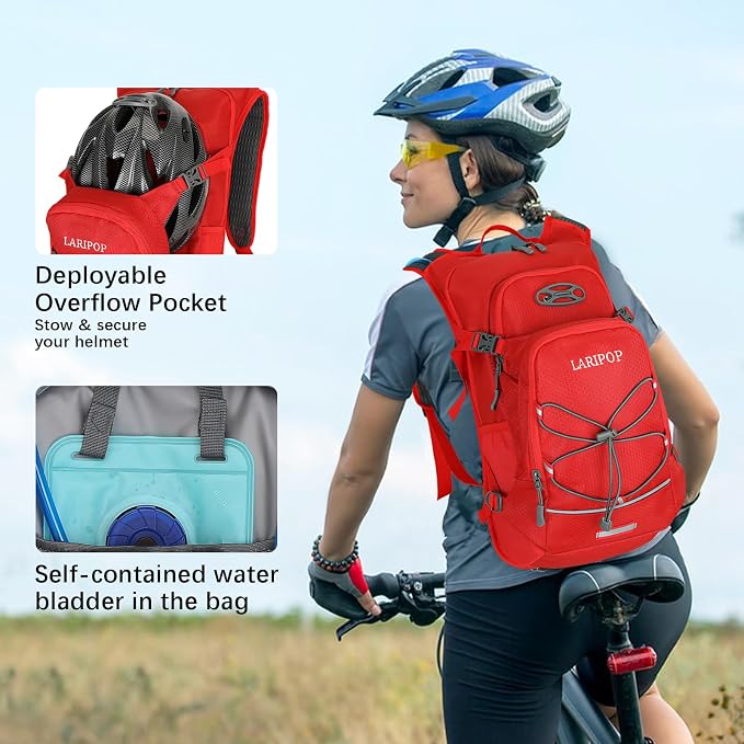 LARIPOP Hydration Backpack, 18L Hiking Backpack - Image 7