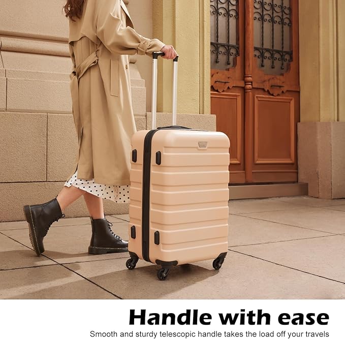 Coolife 3-Piece Lightweight Hardside Spinner Luggage Set - Image 2