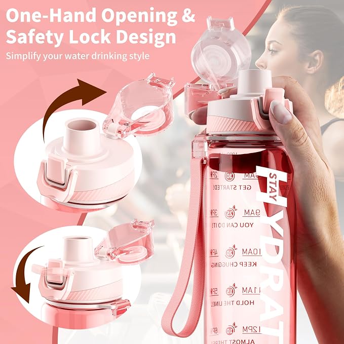 Water Bottle, 32 oz Motivational Water Bottles - Image 7