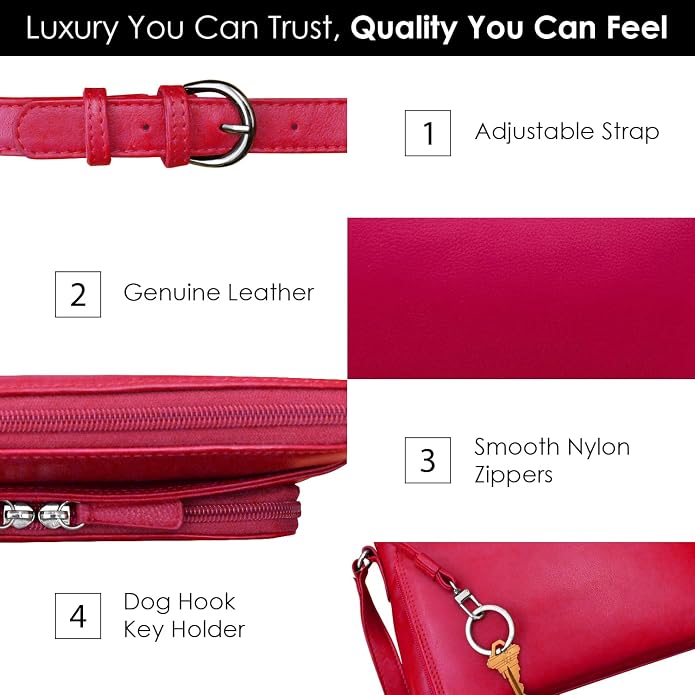 ili New York Genuine Leather Crossbody Bags - Image 5