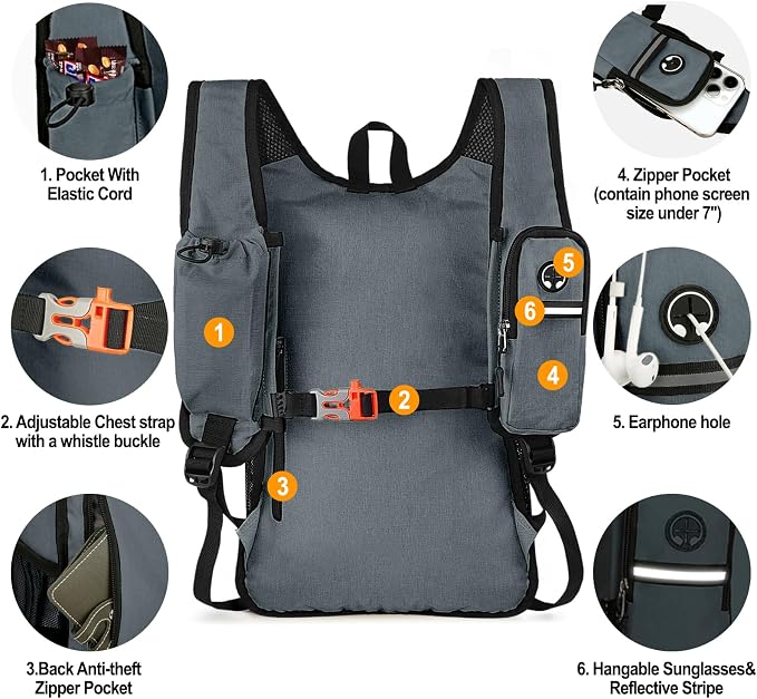 Seektop 15L Small Hiking Backpack - Image 3