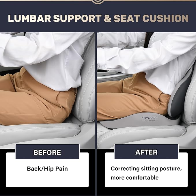 Coverado Seat Cushion and Lumbar Support Pillow - Image 4
