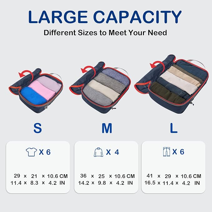 Cipway Compression Packing Cubes, Ultralight Luggage Organizer Bags, Travel - Image 6